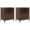vidaXL Nattbordskap 2 pcs brun eik 49 x 36 x 61 cm Konstruert tre