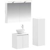 vidaXL Baderomsinnredningssett 4 pcs Hvit Konstruert tre og glass