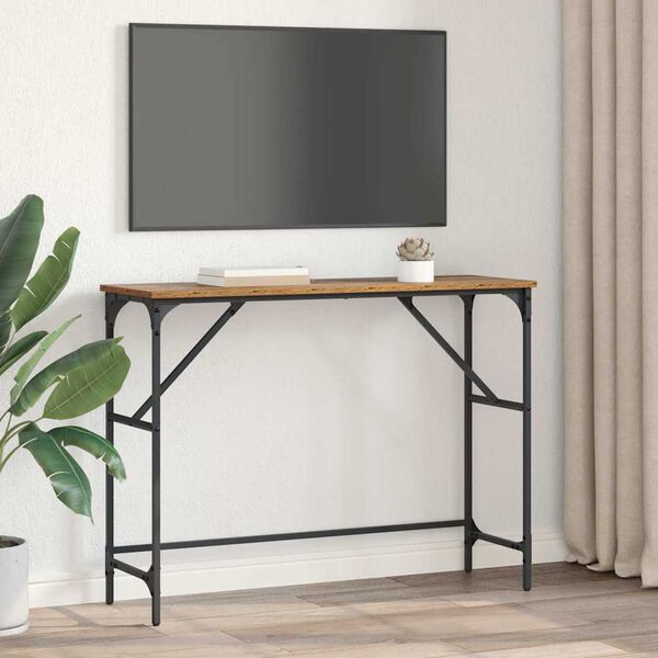 vidaXL Konsollbord Gammelt tre 100 x 32 x 75 cm Konstruert tre