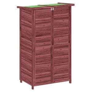 vidaXL Hageredskapsbod mocca 83x57x140 cm heltre furu
