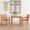 vidaXL 3-delt hagespisesett 80x80 cm heltre teak