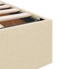 vidaXL Seng med Oppbevaring med madrass Creme 120 x 200 cm stoff
