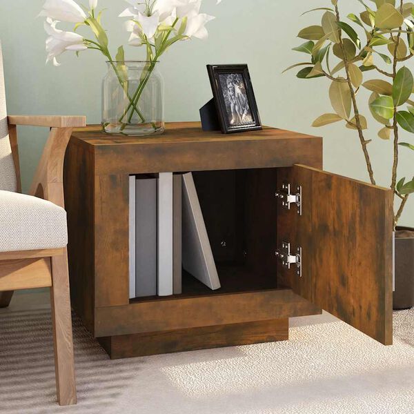 vidaXL Salongbord r&oslash;kt eik 51x50x45 cm konstruert tre