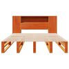 vidaXL Seng med bokhylle uten madrass voksbrun 120x200 cm heltre