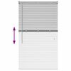vidaXL Vindu Persienne med gardiner sølv Aluminium