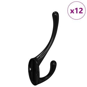 vidaXL T&oslash;y krok 12 stk. Svart 102 x 29 x 47mm Sinklegering