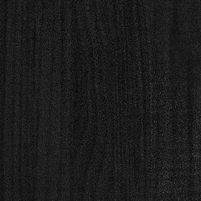 vidaXL Bokhylle svart 40x30x71,5 cm heltre furu