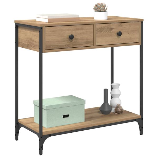 vidaXL Konsollbord Artisan Eik 75 x 34,5 x 75 cm Konstruert tre