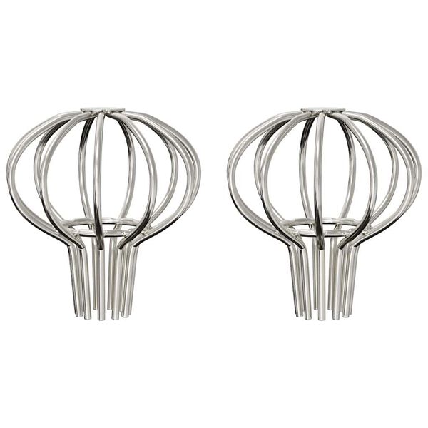 vidaXL Bladbeskyttelse til takrenner 2 pcs s&oslash;lv 50 mm Rustfritt St&aring;l