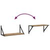 vidaXL Vegghyller 2 pcs Artisan Eik 60 x 25 x 25,5 cm Konstruert tre