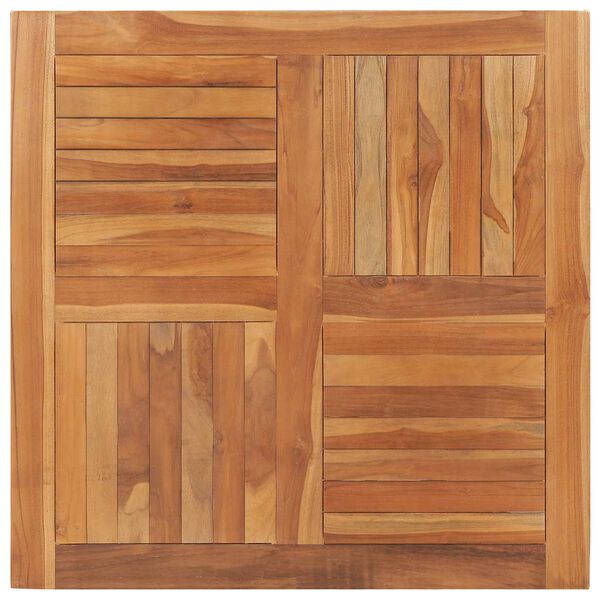 vidaXL Bordplate heltre teak kvadratisk 90x90x2,5 cm
