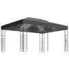 vidaXL Paviljong med LED-lysslynge 3x4 m antrasitt