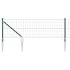 vidaXL Euro-gjerde med pigger 50 x 0,6 m PVC-belagt st&aring;l Gr&oslash;nn Mesh