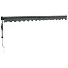 vidaXL Automatisk uttrekkbar markise antrasitt 4,5x3 m