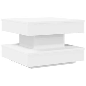 vidaXL Salongbord 360-graders roterbart hvit 50x50x34,5 cm