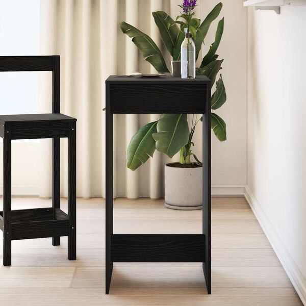 vidaXL Barbord Svart Eik 51 x 50 x 103,5 cm Konstruert tre