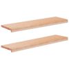 vidaXL Trappetrinn 2 stk. 90 x 30 x 2 cm Naturlig Massiv b&oslash;ketre