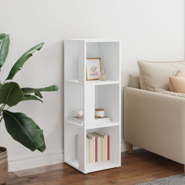 vidaXL Hjørneskap hvit 33x33x100 cm konstruert tre