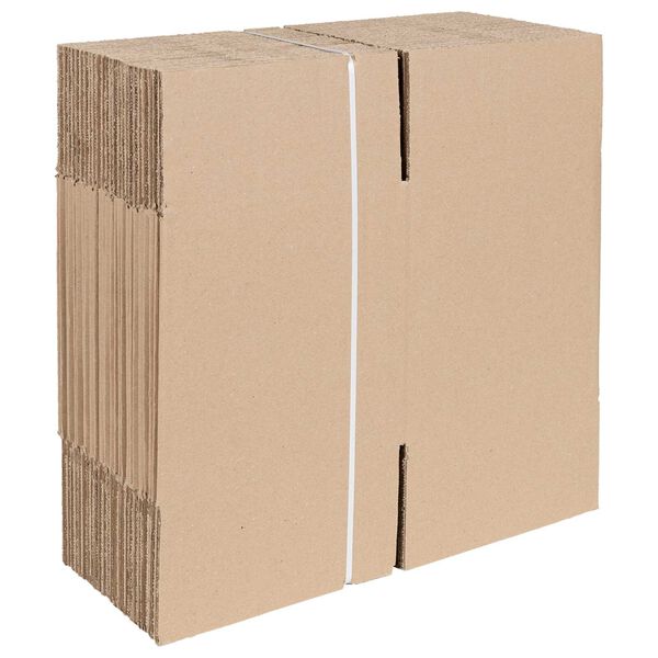 vidaXL Sammenleggbar boks 50 pcs Naturlig 20 x 20 x 20 cm Papp