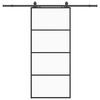 vidaXL Skyved&oslash;r med monteringssett svart 90x205 cm ESG-glass