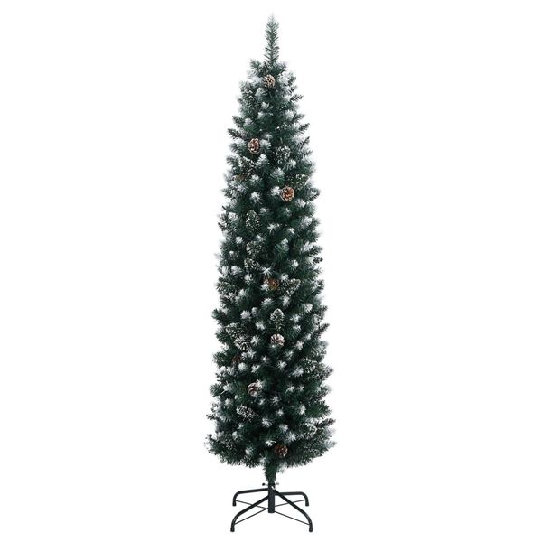 vidaXL Kunstig slankt juletre 300 LED 180 cm