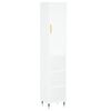 vidaXL Highboard hvit 34,5x34x180 cm konstruert tre