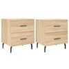 vidaXL Nattbord 2 stk sonoma eik 40x35x47,5 cm konstruert tre