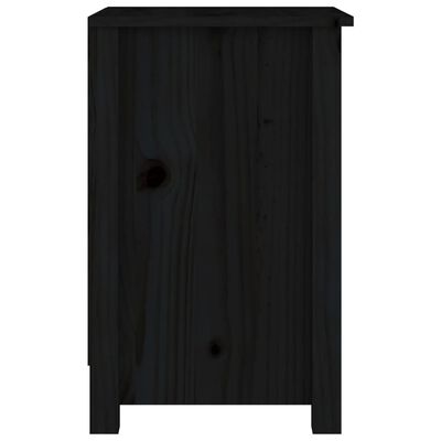 vidaXL Nattbord svart 40x35x55 cm heltre furu