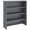 vidaXL Skjenketopp HAMAR m&oslash;rkegr&aring; 90x30x100 cm heltre furu