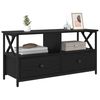 vidaXL TV-skap Svart Eik 90 x 33 x 45 cm Konstruksjonsvirke og st&aring;l