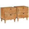 vidaXL Nattbordskap 2 pcs Lys Brun 40 x 33 x 46 cm Konstruert tre