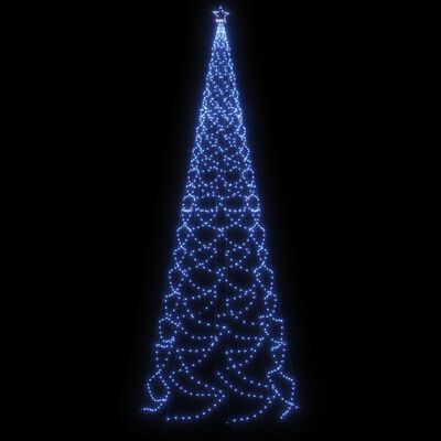 vidaXL Juletre med metallstolper 1400 lysdioder blå 5 m