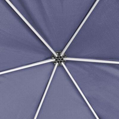 vidaXL Sekskantet popup partytelt med 6 sidevegger mørk blå 3,6x3,1 m