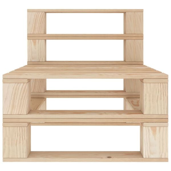 vidaXL Midtsofa for hage paller tre