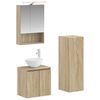 vidaXL Baderomsinnredningssett 4 pcs Sonoma eik