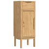 vidaXL Baderomsskap FLORO Vokset Brun 35 x 30 x 90 cm Massiv furu