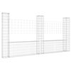 vidaXL Gabionkurv u-formet med 3 stolper 260x20x150 cm jern