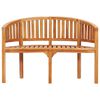 vidaXL Benk bananformet 120 cm heltre teak