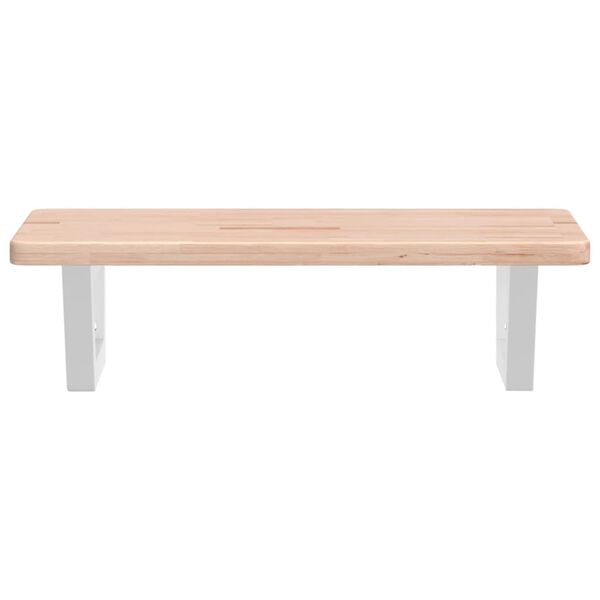 vidaXL Servanthylle veggmontert stål og heltre eik