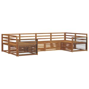 vidaXL Sofasett 6 pcs Naturlig Solid akasietre