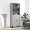 vidaXL Highboard gr&aring; sonoma 69,5x34x180 cm konstruert tre