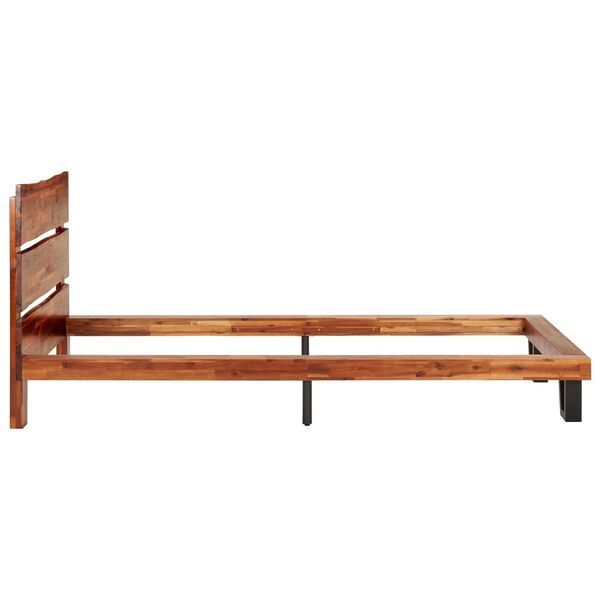 vidaXL Sengeramme med naturlig kant heltre akasie 90 cm