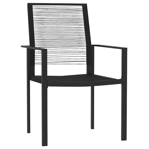 vidaXL Utend&oslash;rs spisestue 3 deler svart