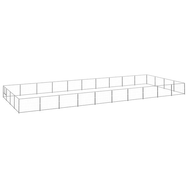 vidaXL Hundeg&aring;rd s&oslash;lv 40 m&sup2; st&aring;l