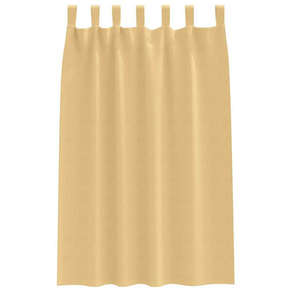 vidaXL M&oslash;rkleggende Gardiner med Ringer 2 pcs Beige 175 x 140 cm
