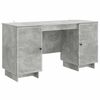 vidaXL Skrivebord Betonggr&aring; Konstruert tre 142,5 x 50 x 75 cm