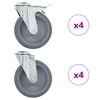 vidaXL Svinghjul med bolthull 8 stk 125 mm