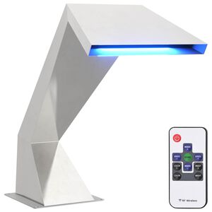 vidaXL Vannfall til sv&oslash;mmebasseng med RGB LED-lamper Rustfritt st&aring;l