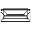 vidaXL Kaffebord Svart Eik 90 x 50 x 40 cm Konstruksjonsvirke og st&aring;l