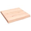 vidaXL Bordplate 40x40x(2-4) cm ubehandlet heltre eik naturlig kant